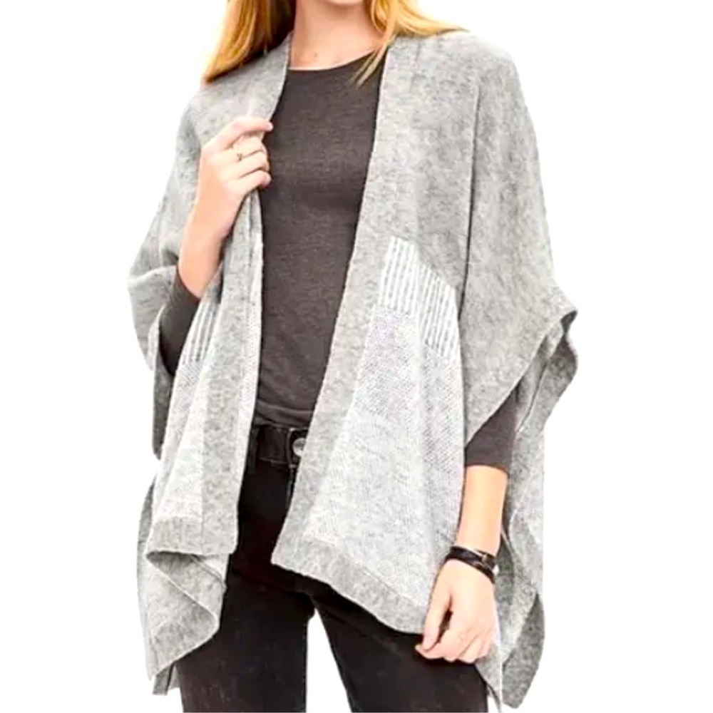 Banana Republic - Birdseye merino/wool poncho
